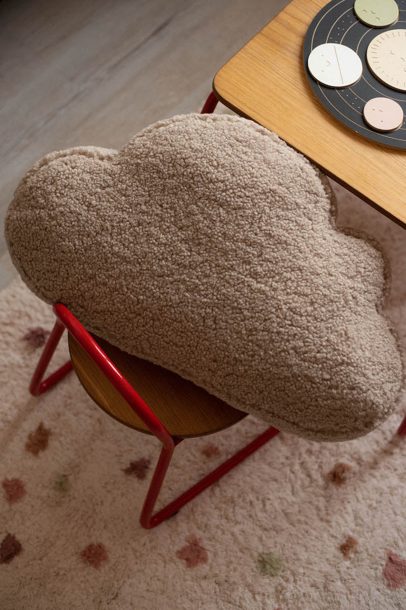 Boucle Cloud Cushion Mocha| Teddy Cloud Cushion Mocha